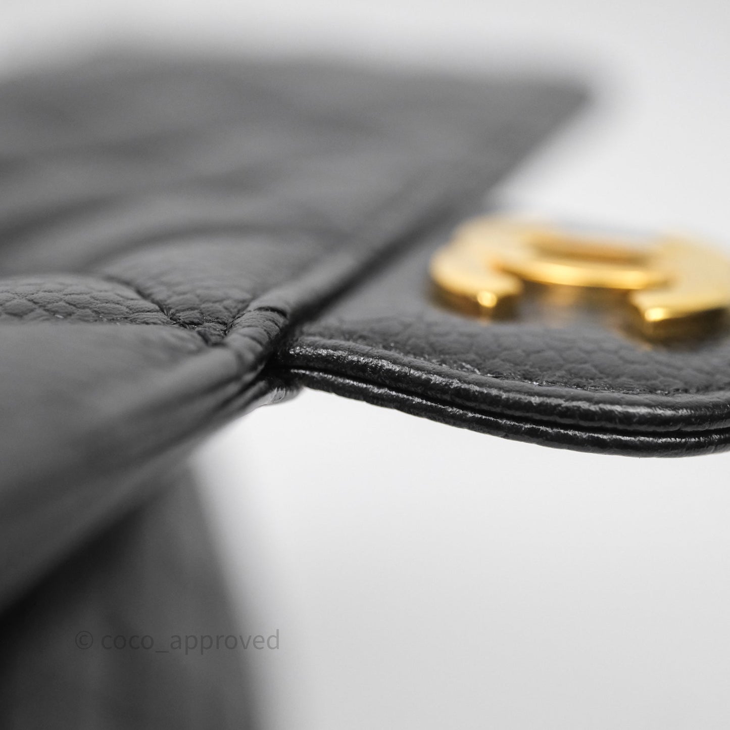 Chanel Classic M/L Medium Flap Quilted Black Caviar Gold Hardware