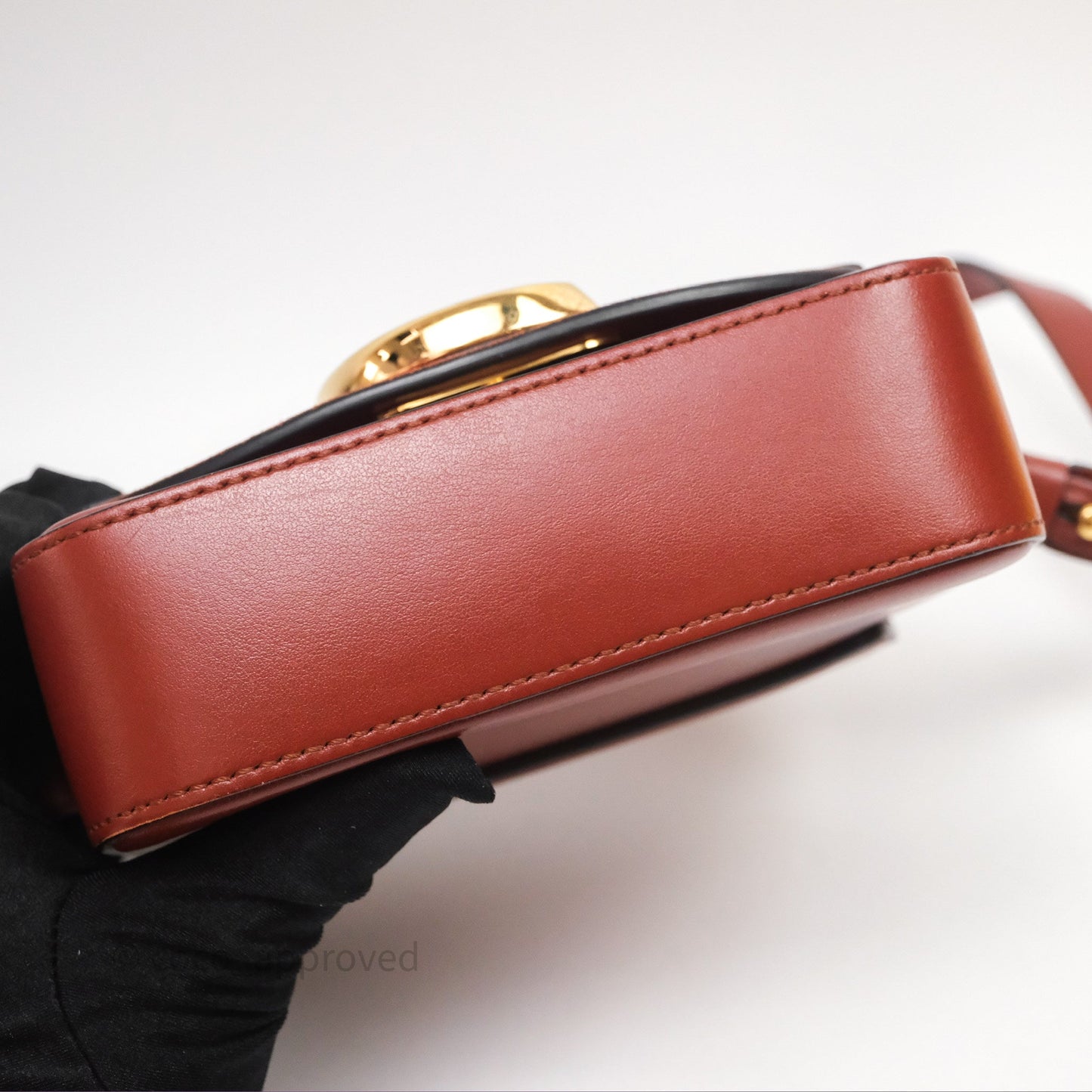Chloé Mini C Bag Sepia Brown Shiny/Suede Calfskin