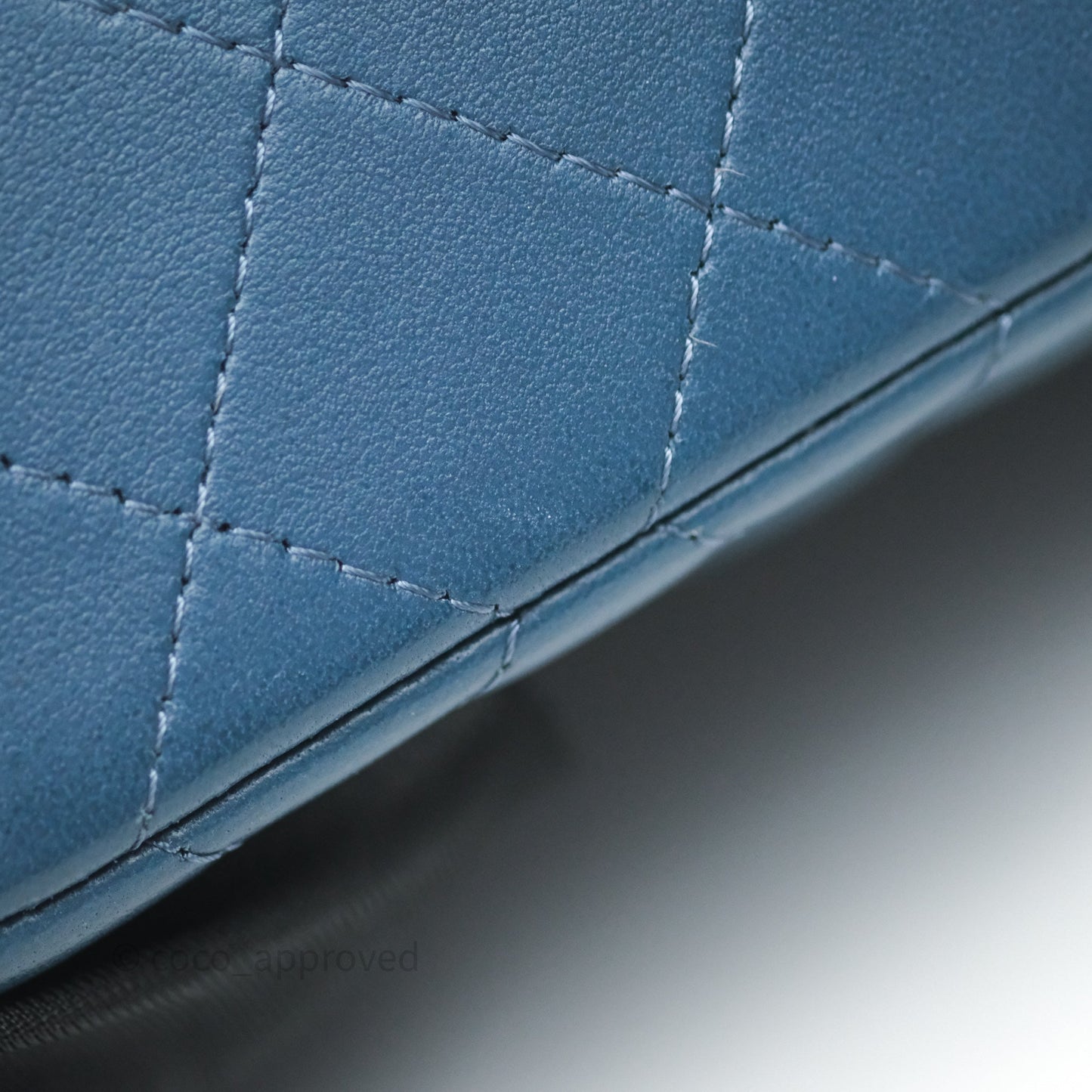 Chanel Mini Rectangular Quilted Navy Lambskin Silver Hardware