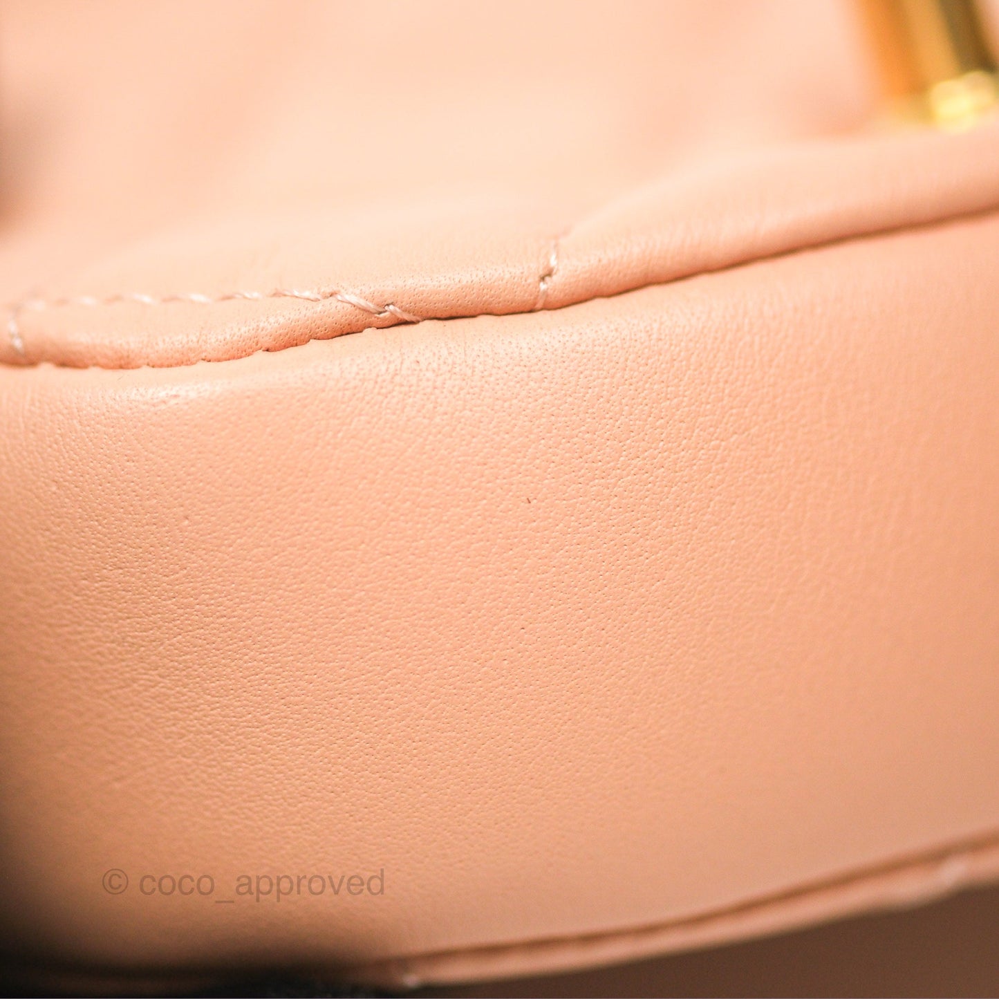 Chanel Mini Clutch with Chain Beige Calfskin Aged Gold Hardware