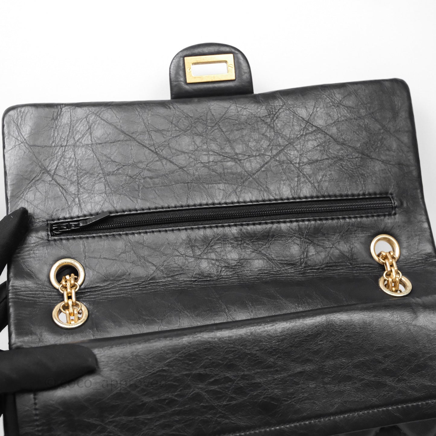 Chanel Reissue 226 Quilted Aged Calfskin Black Aged Gold Hardware