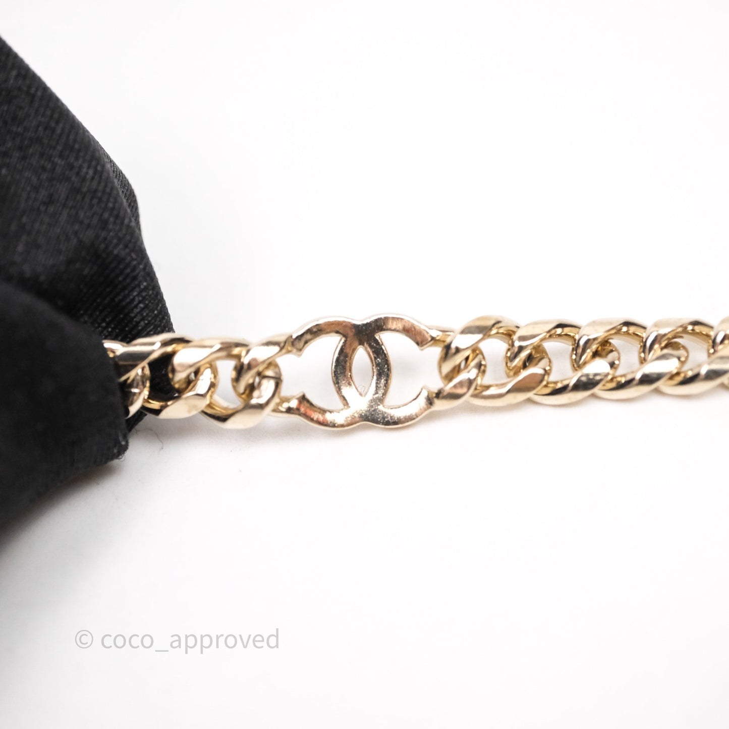Chanel No5 Perfume Bottle Crystal Pearl Chain Choker Necklace Gold Tone 22S