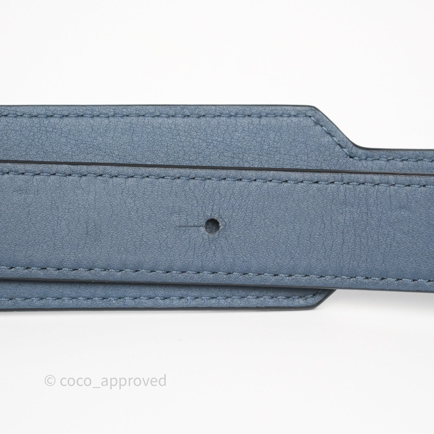 Loewe Medium Puzzle Bag Stone Blue Indigo Tan Calfskin Silver Hardware