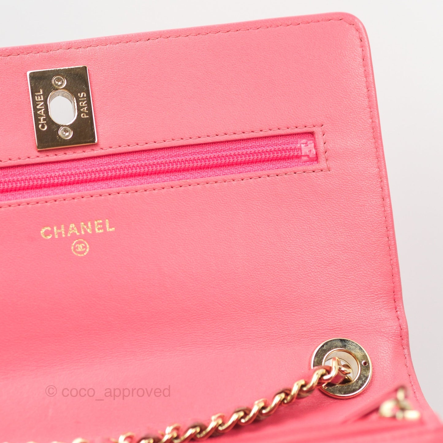 Chanel Trendy CC WOC Pink Lambskin Gold Hardware