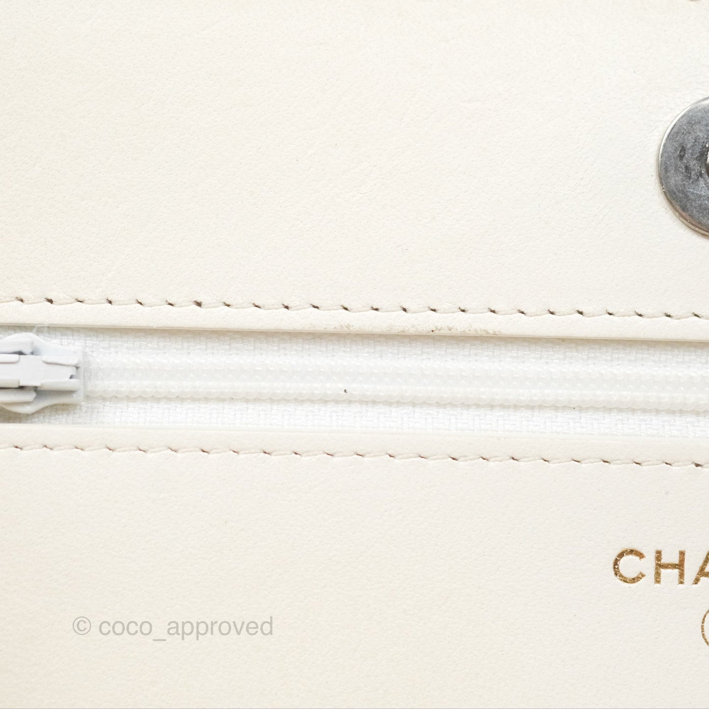 Chanel 19 Wallet on Chain WOC White Mixed Hardware