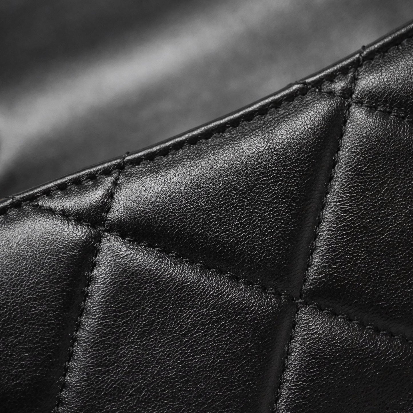 Chanel Quilted Flap Bag with Pearl Chain Black Calfskin Aged Gold Hardware