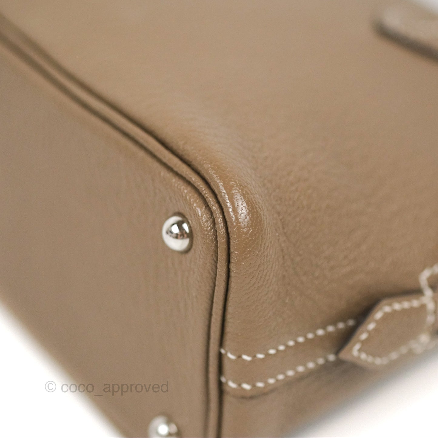Hermès Bolide Mini 1923 Etoupe Chevre Mysore Palladium Hardware