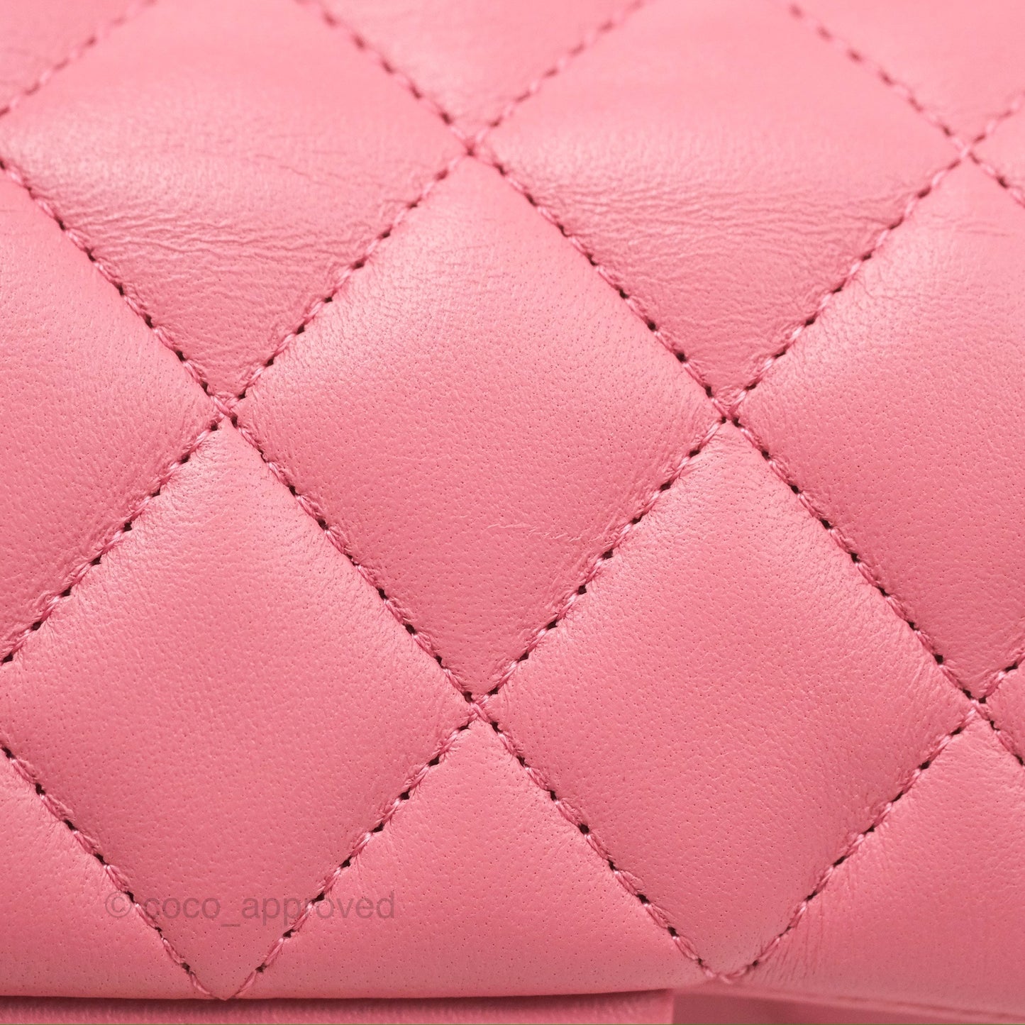 Chanel Top Handle Mini Rectangular Flap Bag Pink Lambskin Gold Hardware