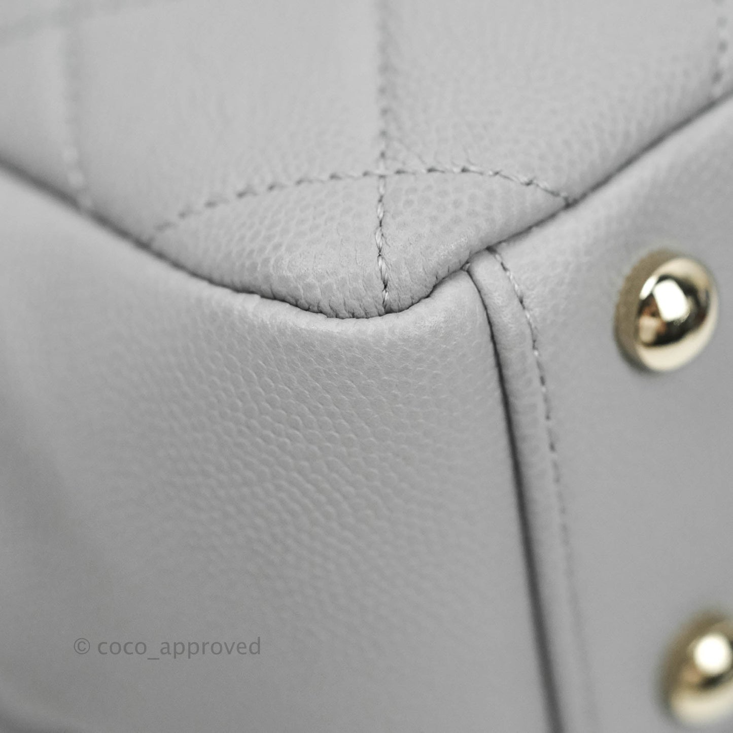 Chanel Quilted Small Business Affinity Flap Grey Caviar Gold Hardware