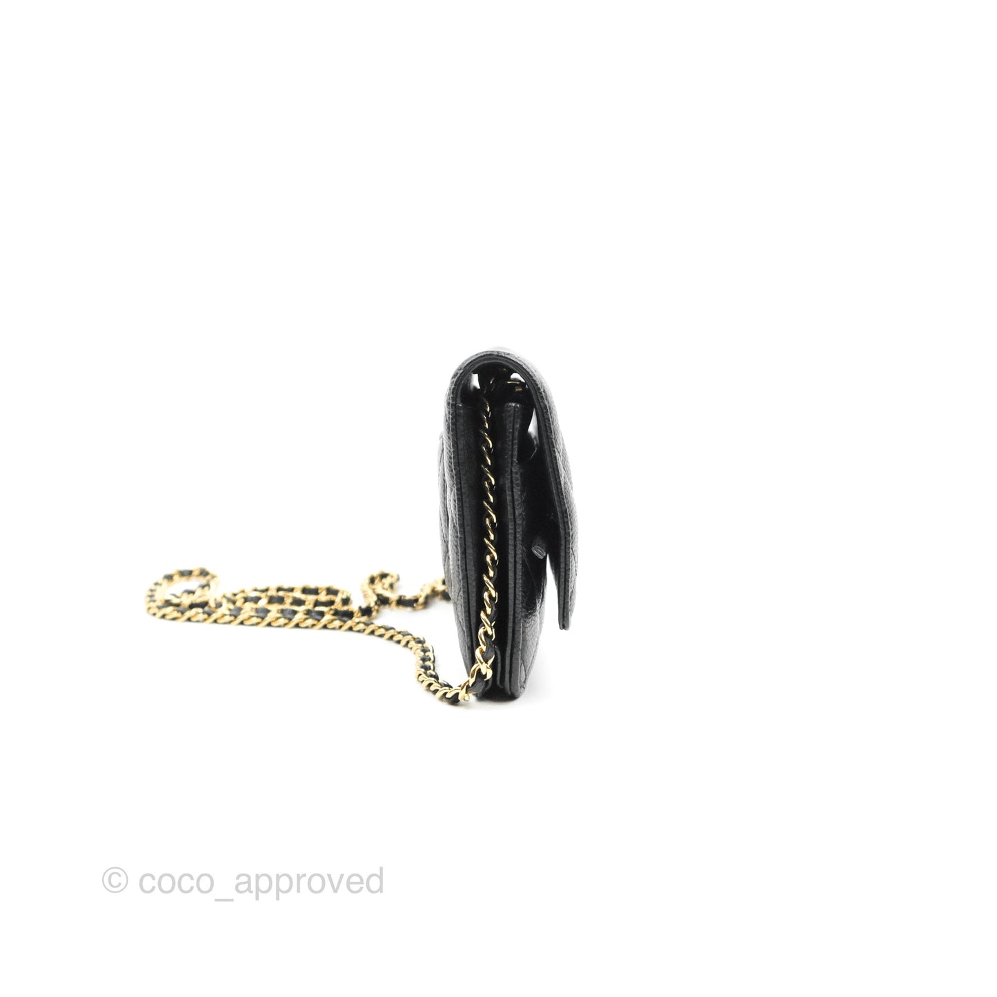 Chanel Quilted Classic WOC Black Caviar Gold Hardware