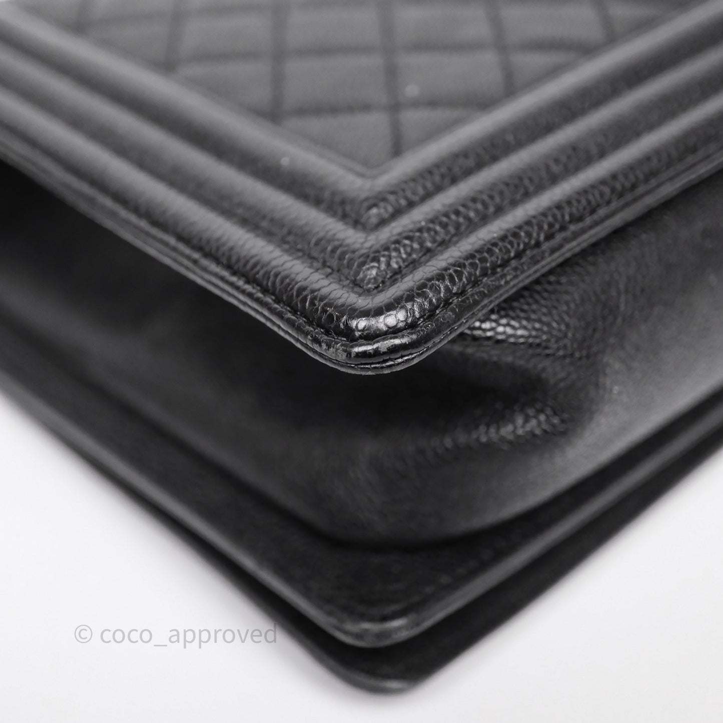 Chanel Quilted New Medium Boy Black Caviar Ruthenium Hardware