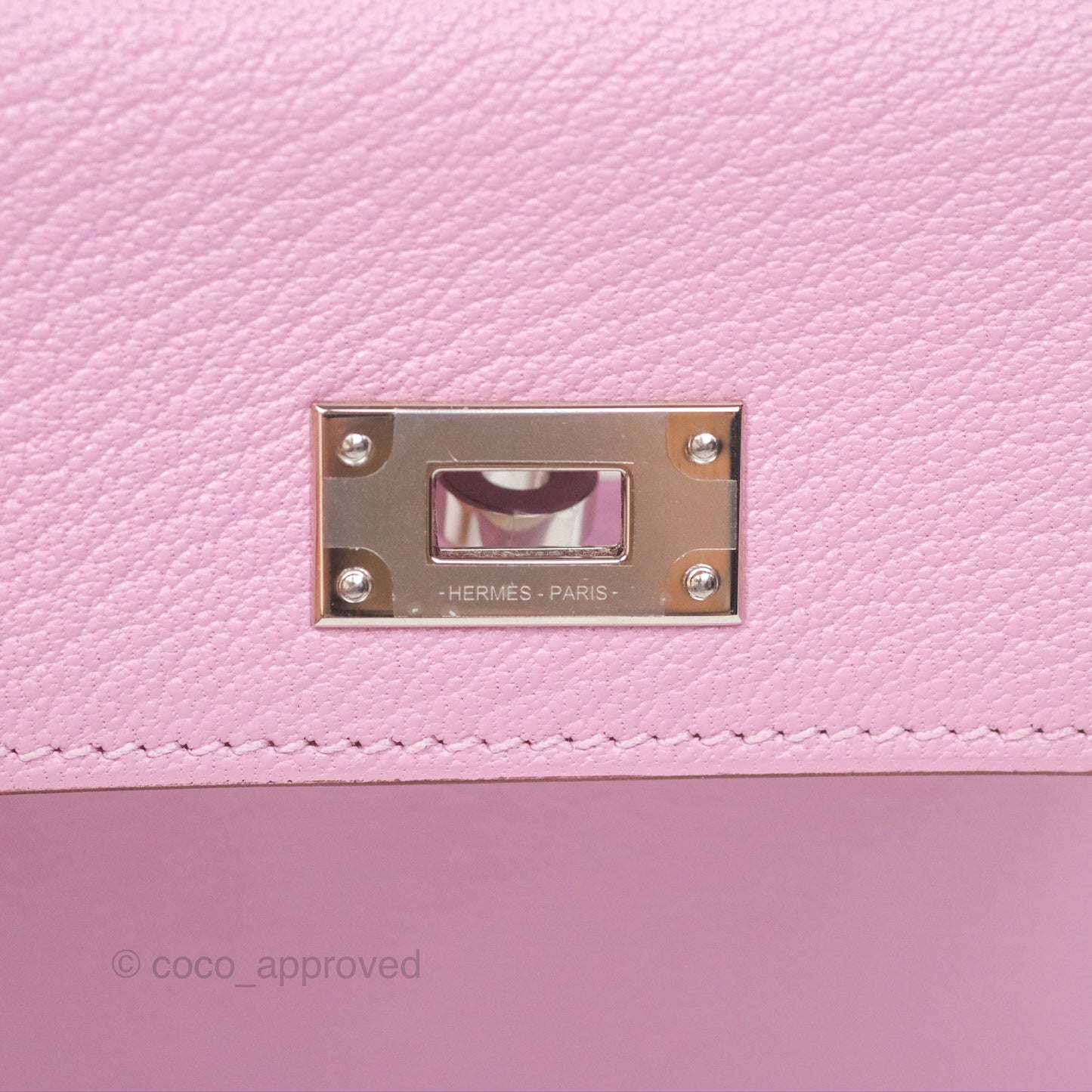 Hermès Kelly Pocket Compact Wallet Mauve Sylvester Palladium Hardware