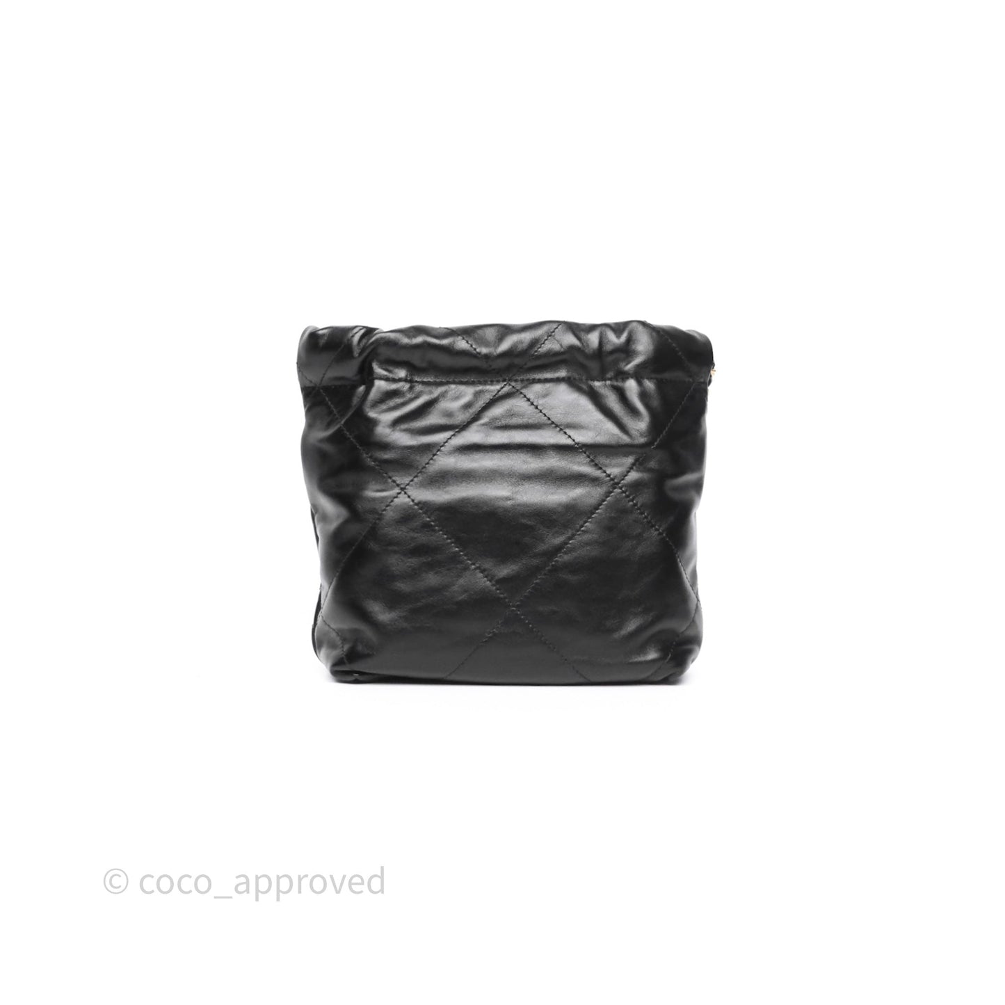 Chanel 22 Mini Bag Black Crumpled Calfskin