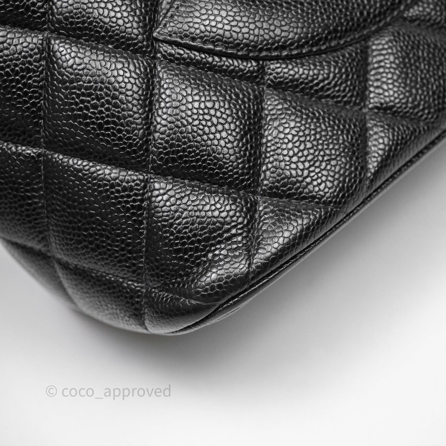 Chanel Vintage Medallion CC Tote Bag Black Caviar Gold Hardware