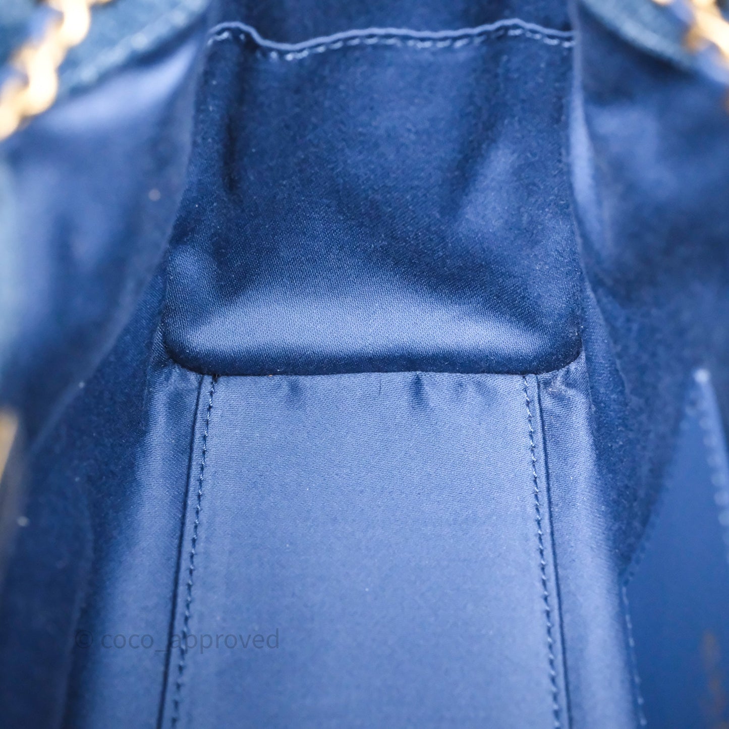 Chanel 25 Mini Washed Denim Aged Gold Hardware