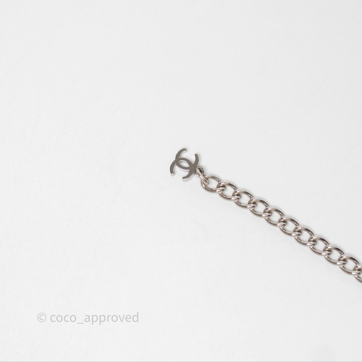 Chanel Five CC Choker Silve Tone 24B