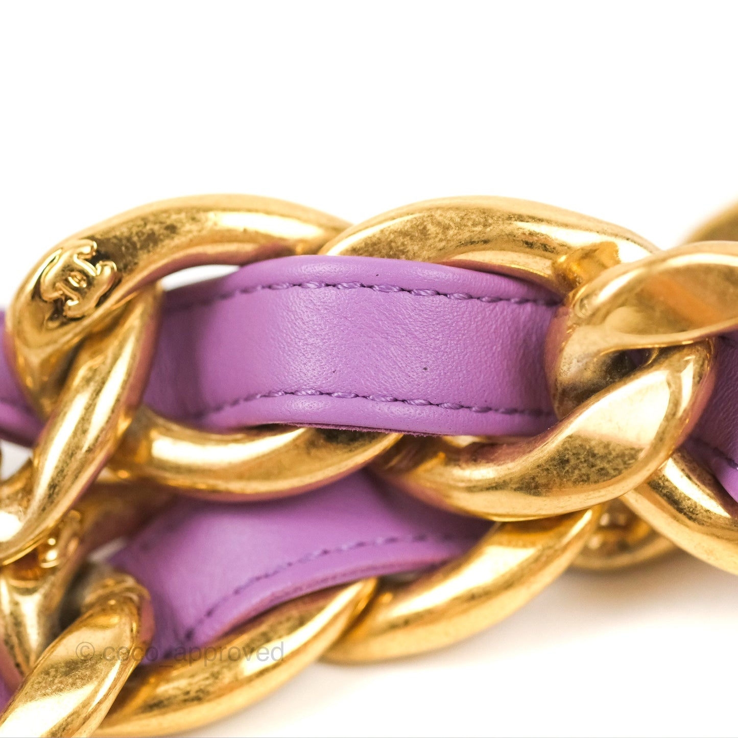 Chanel Quilted Mini CC Funky Town Flap Purple Lambskin Gold Hardware