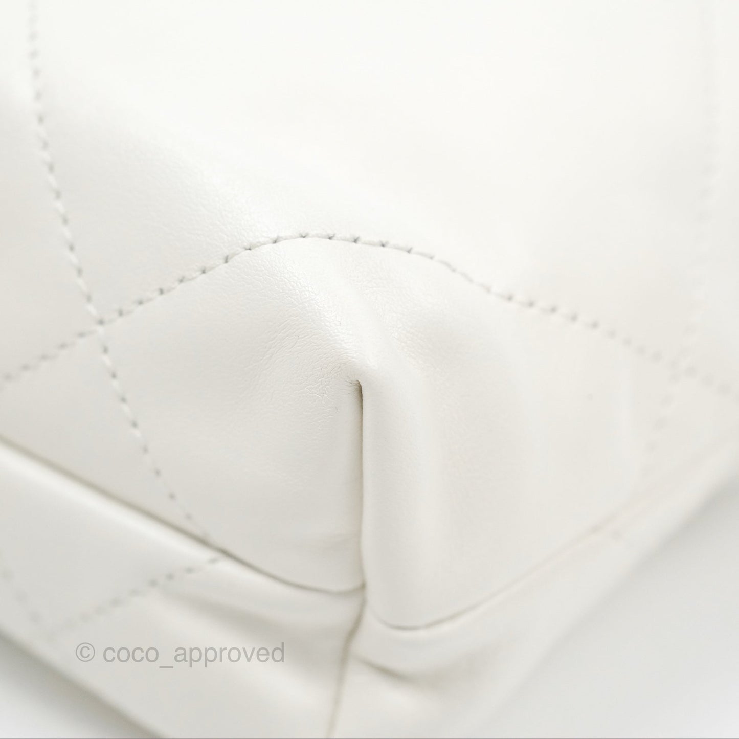 Chanel 22 Mini Bag White Crumpled Calfskin