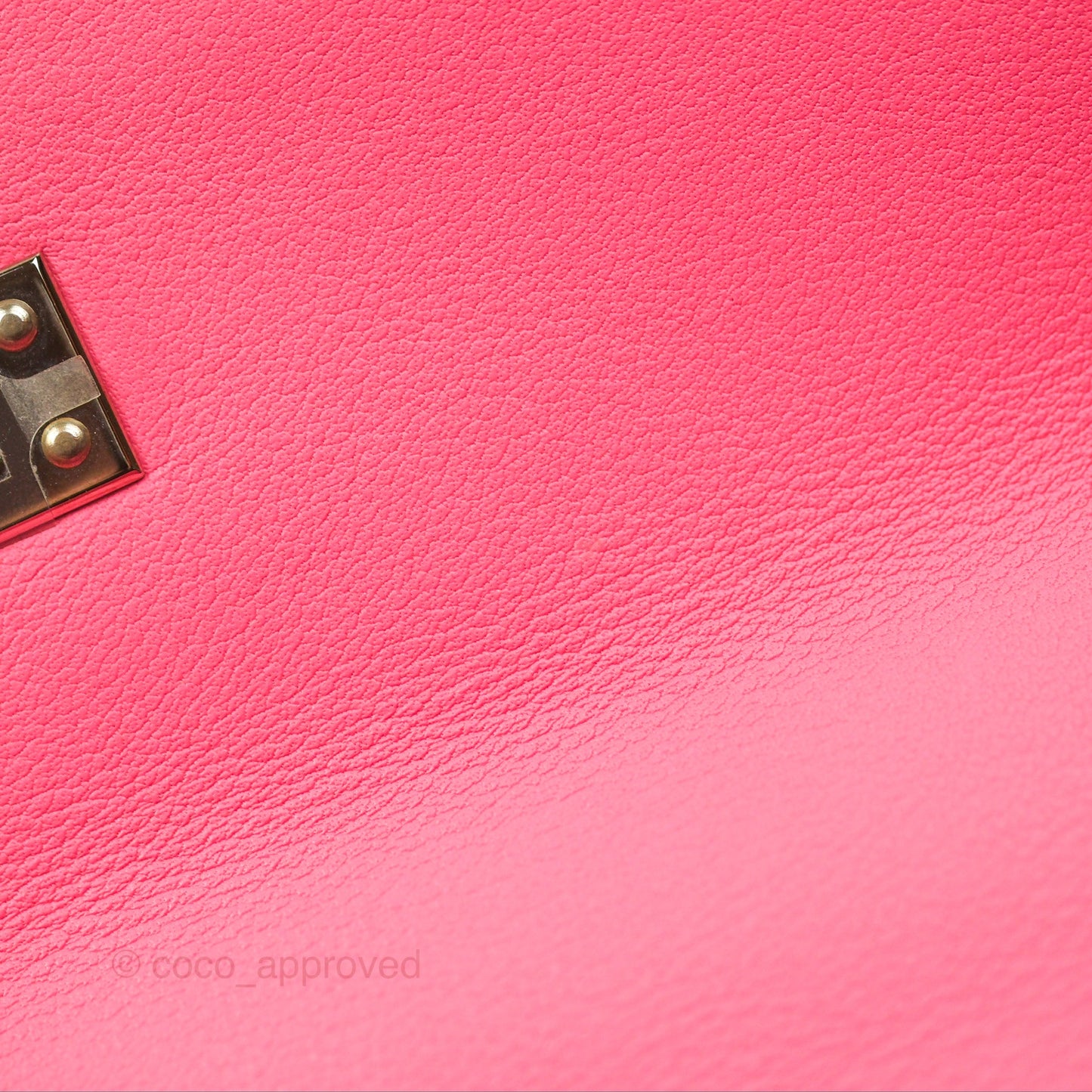 Hermès Retourne Kelly 25 Rose Azalee Swift Palladium Hardware
