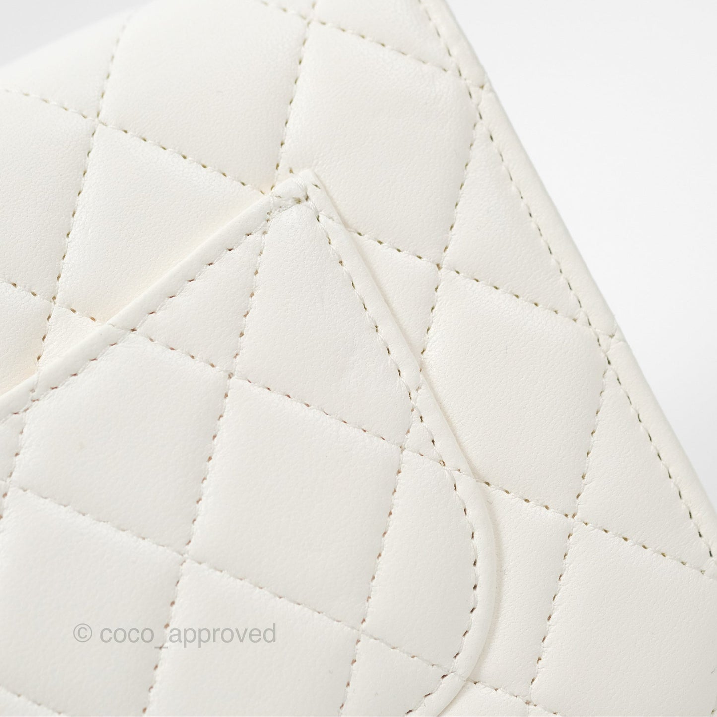 Chanel Quilted WOC White Lambskin Gold Hardware With Charms