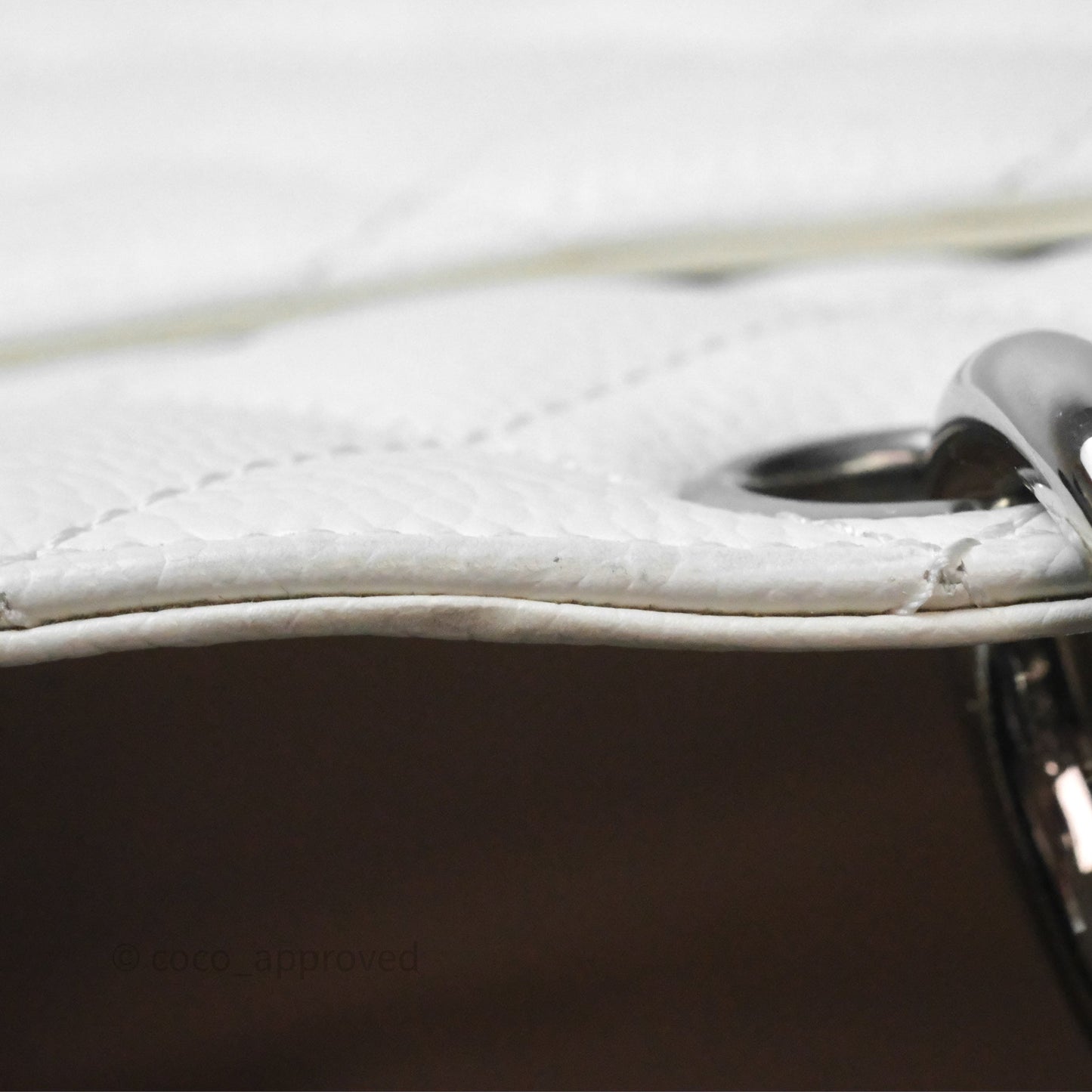 Chanel GST White Caviar Silver Hardware