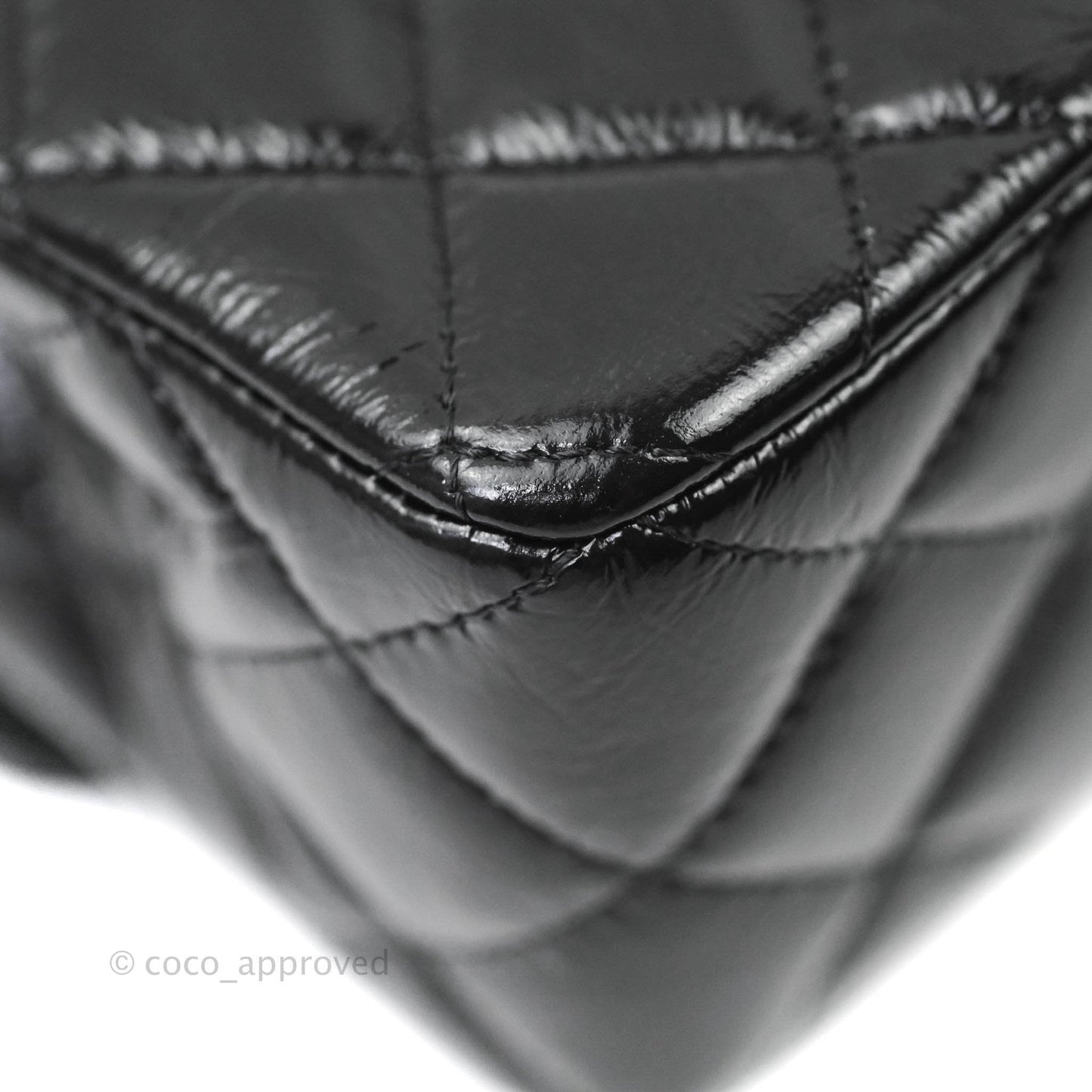 Chanel Classic Small S/M Flap Shiny Crumpled Calfskin So Black