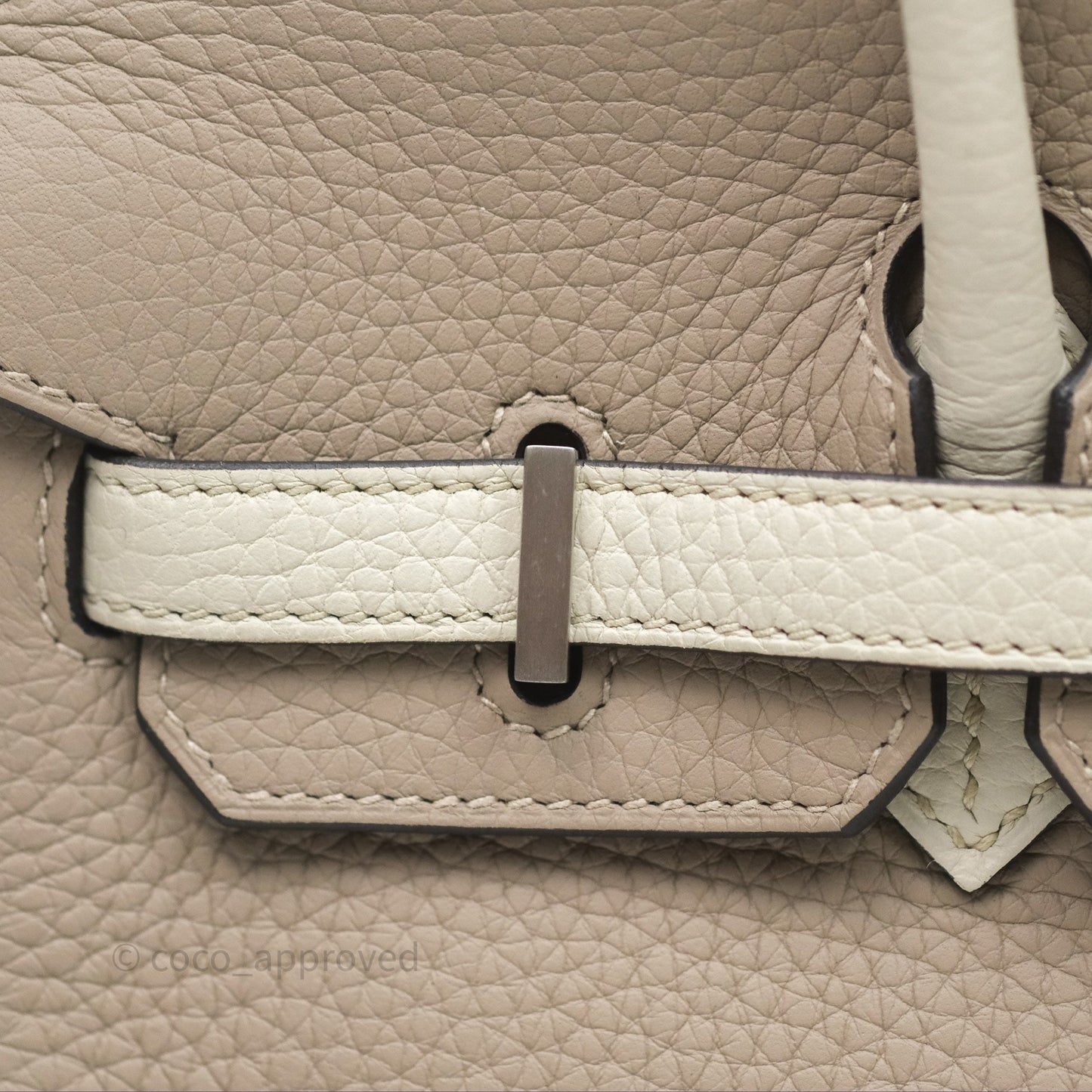Hermès Birkin 25 Special Order Retourne Gris Tourterelle 81 / Beton 8L Clemence Brushed Palladium Hardware