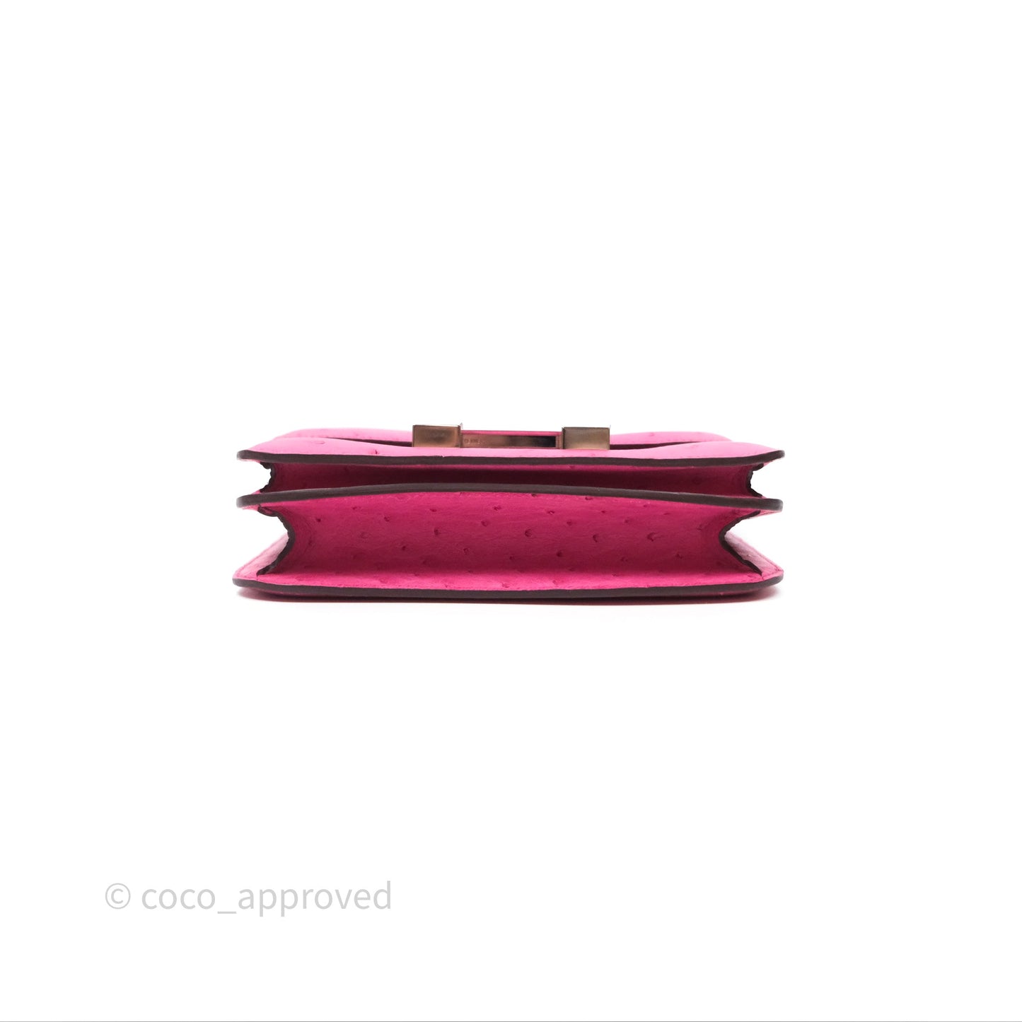 Hermès Constance Mini 18cm Rose Tyrien E5 Ostrich Palladium Hardware
