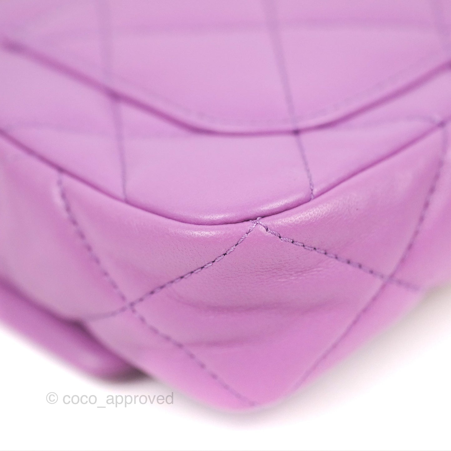 Chanel Quilted Mini CC Funky Town Flap Purple Lambskin Gold Hardware
