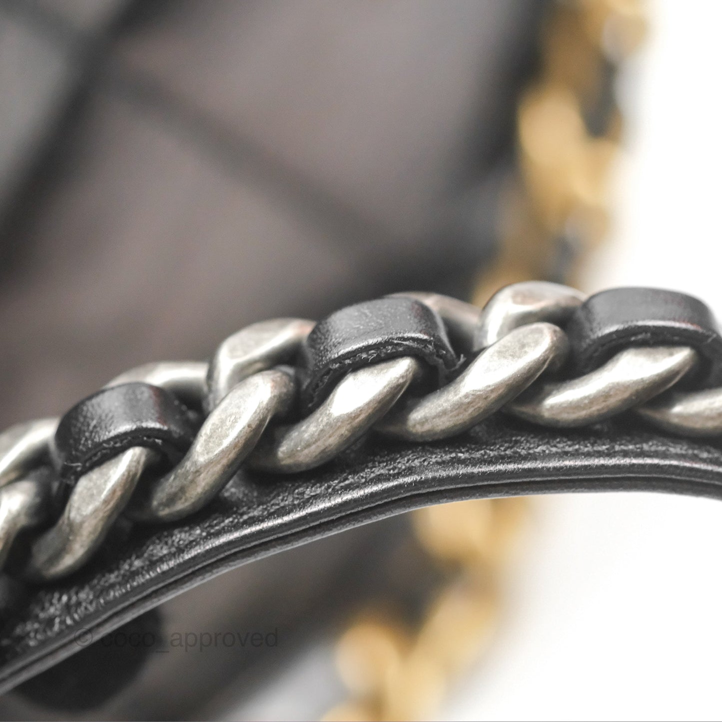 Chanel 19 Medium Black Goatskin Mixed Hardware