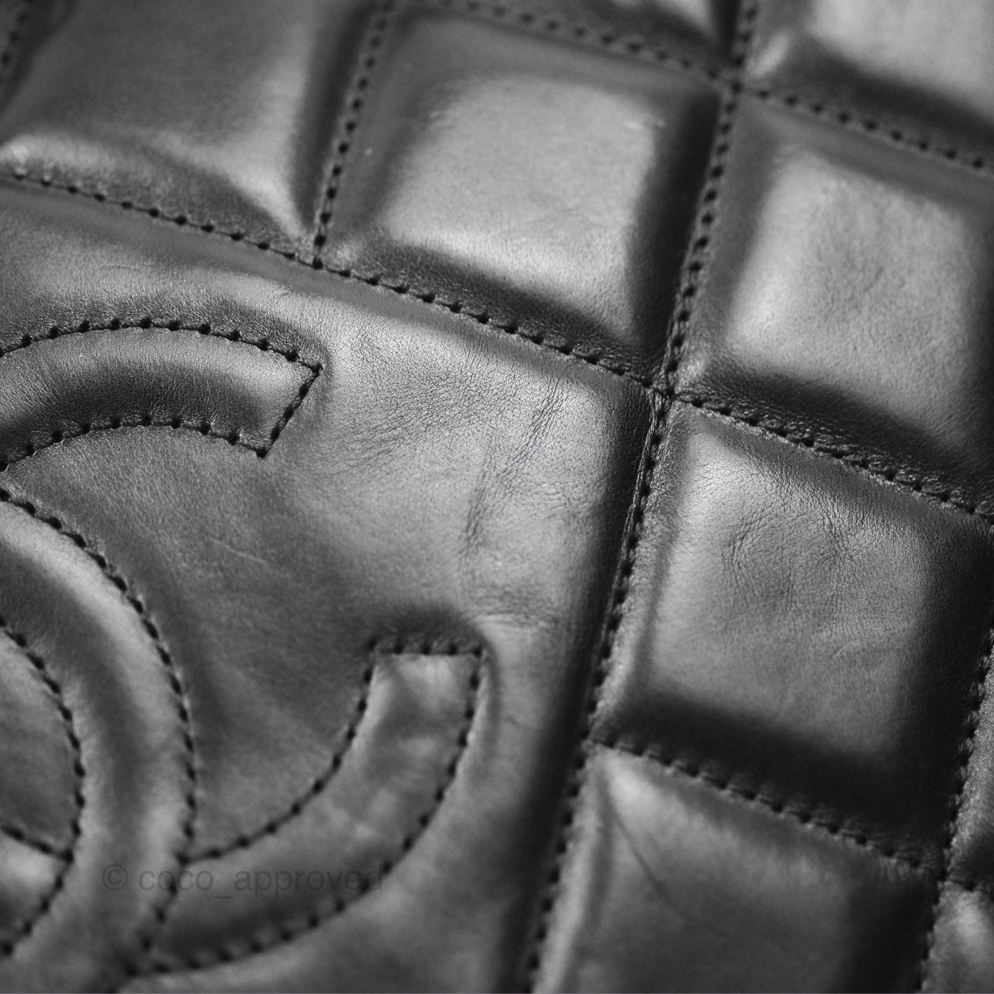 Chanel Large Ballerine Camera Case Black Calfskin Ruthenium Hardware