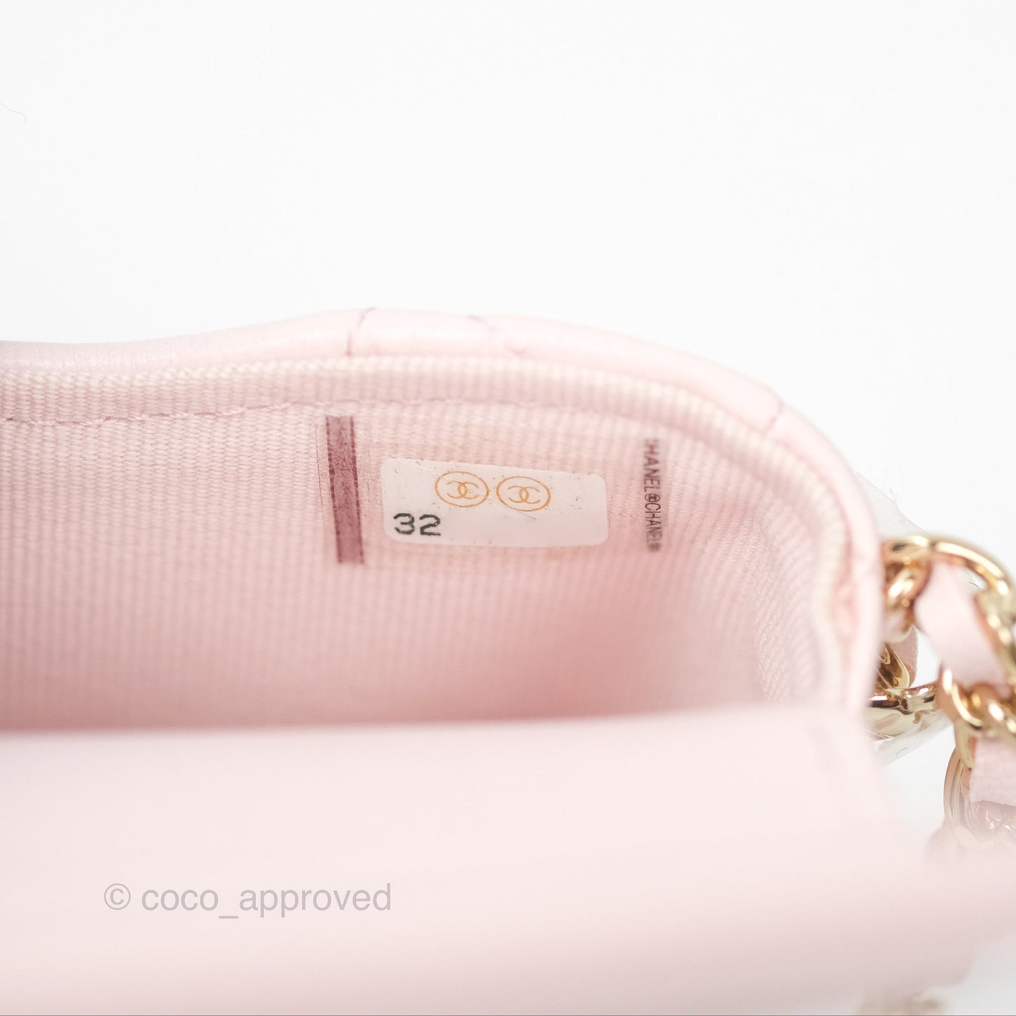 Chanel Mini Chain Around Clutch With Chain Pink Lambskin Gold Hardware