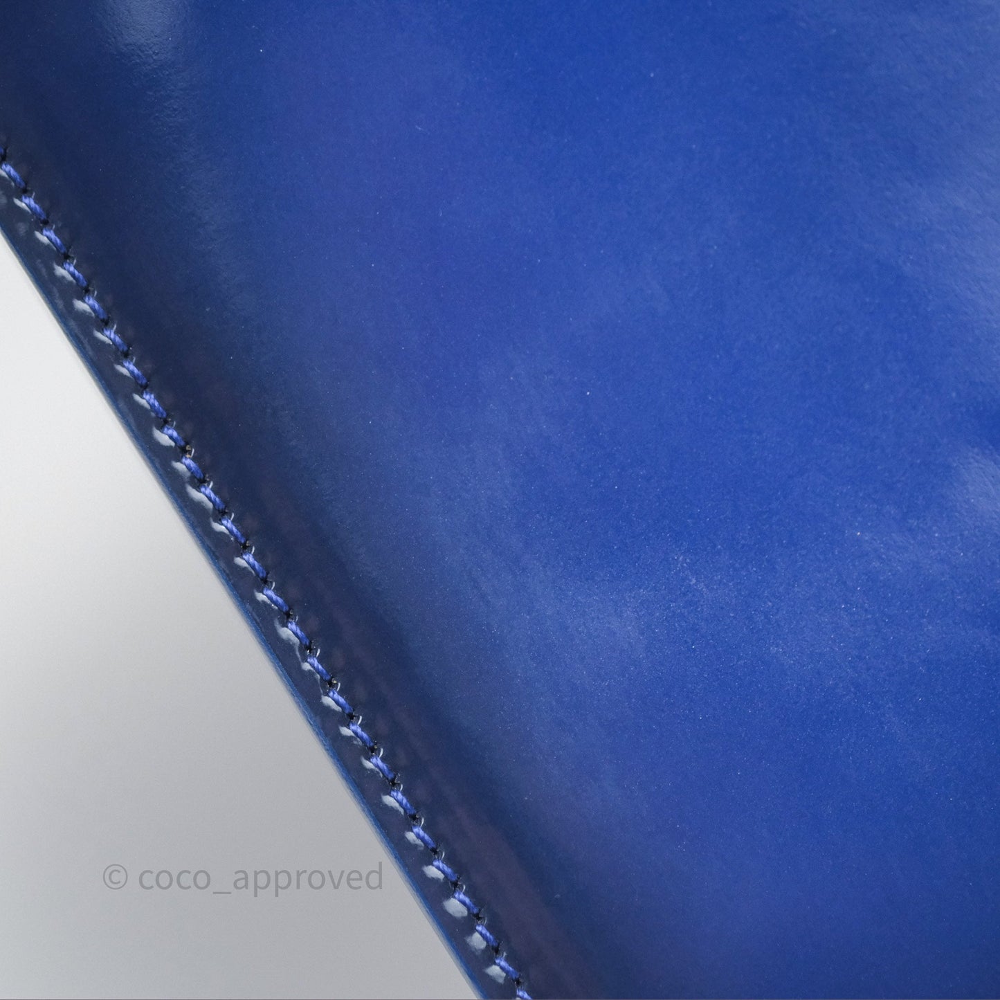 Saint Laurent Large Belle De Jour Clutch Blue Patent