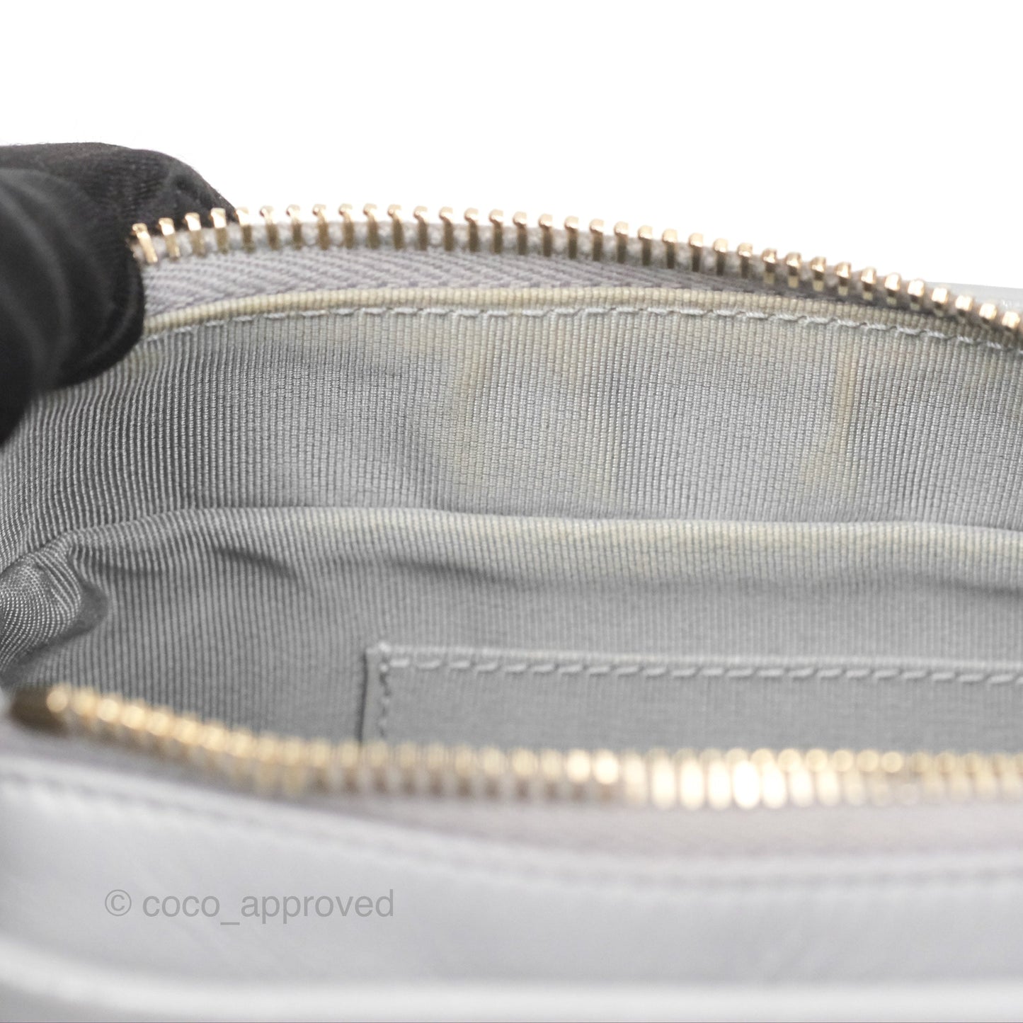Chanel Small Gabrielle Hobo Quilted Grey Aged Calfskin