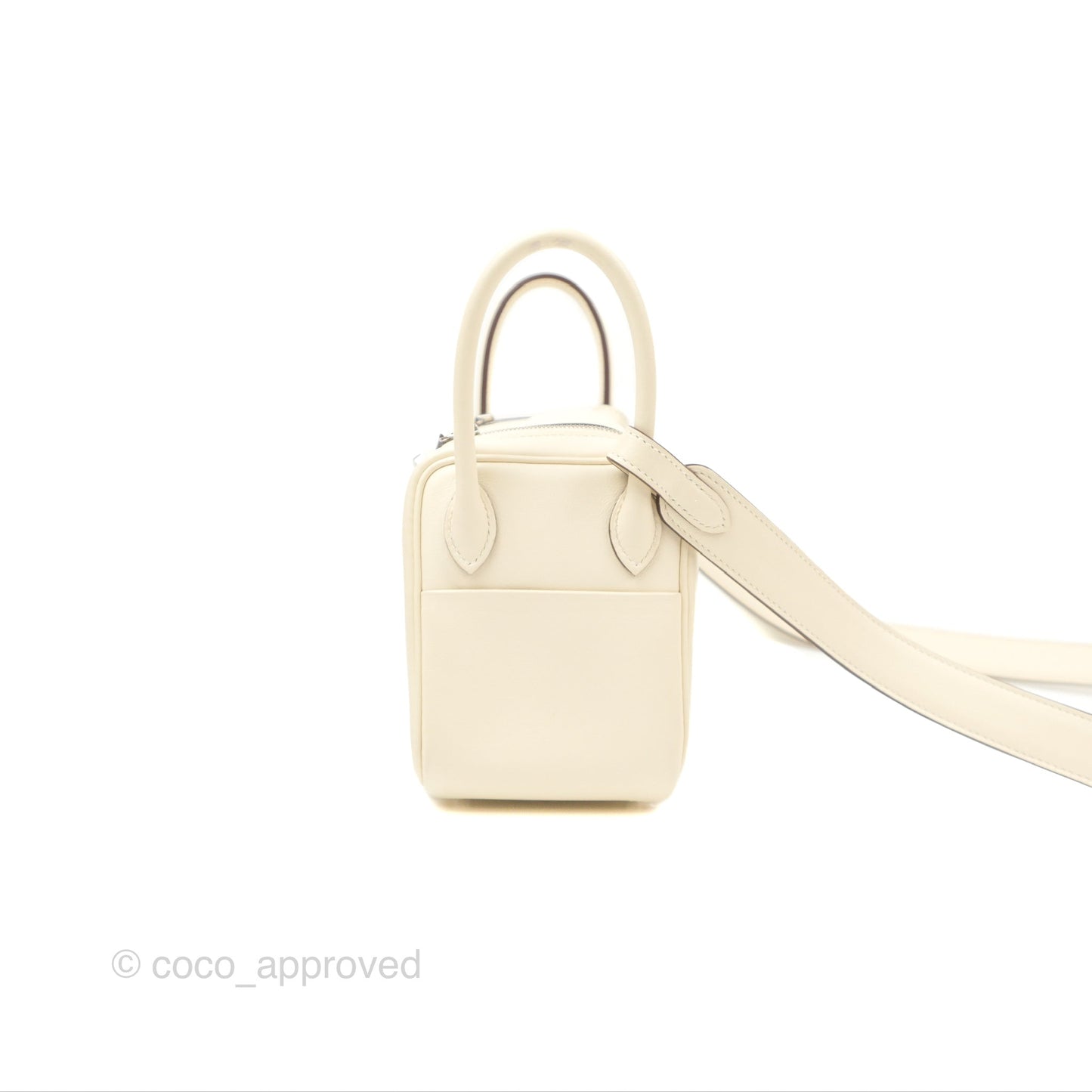 Hermès Mini Lindy 20 Nata/ Lime Swift Palladium Hardware