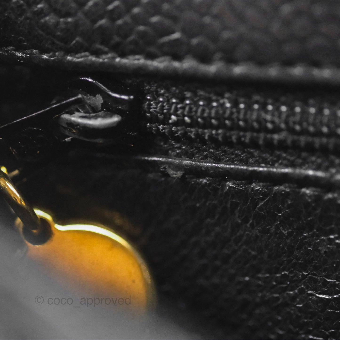 Chanel Vintage Belt Bag Black Caviar 24K Gold Hardware