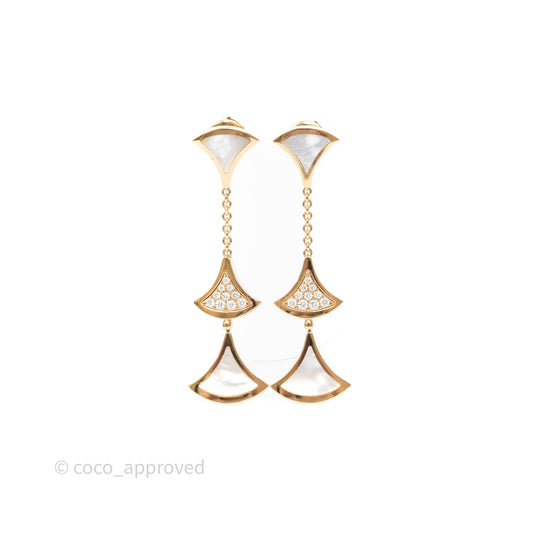 Bvlgari Divas' Dream Earrings Diamonds Mother of Pearl