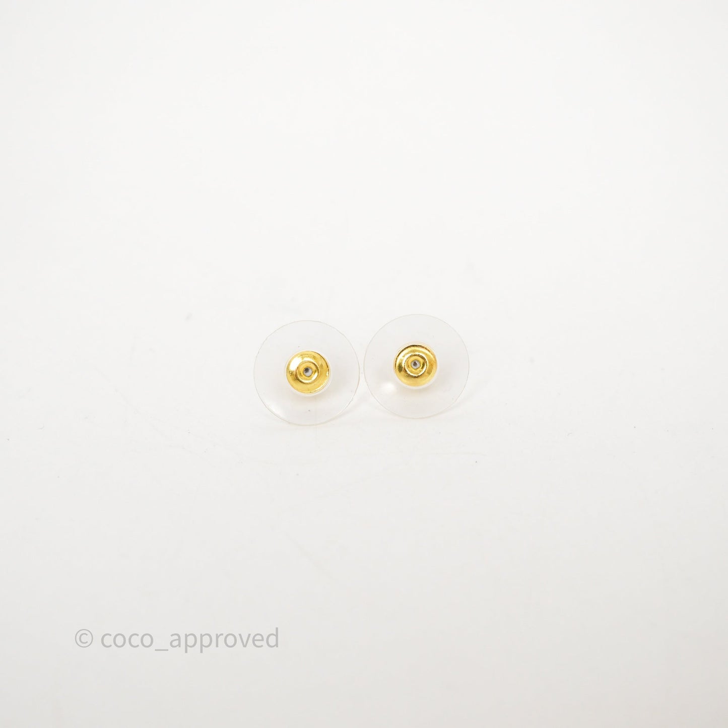 Chanel Crystal and Gold Metal CC Heart Earrings 25P