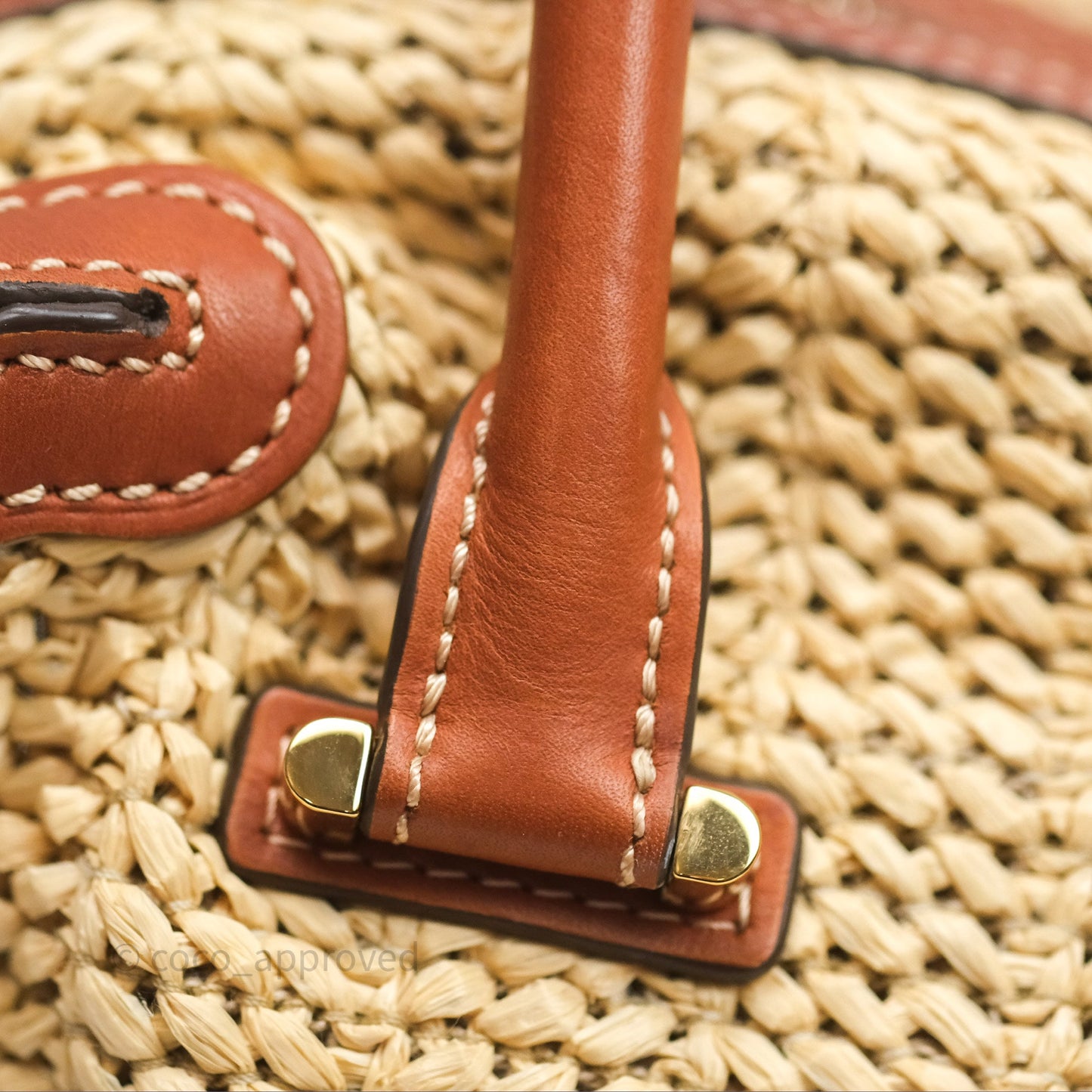 Delvaux Cool Box MM Bohème Raffia Brown