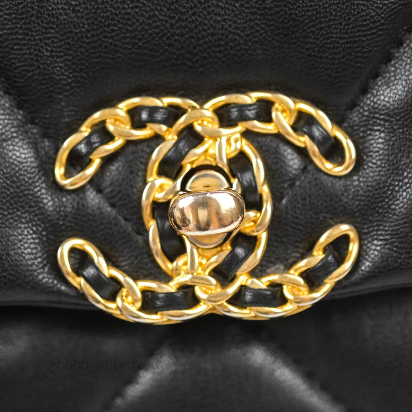 Chanel 19 Small Black Goatskin Mixed Hardware