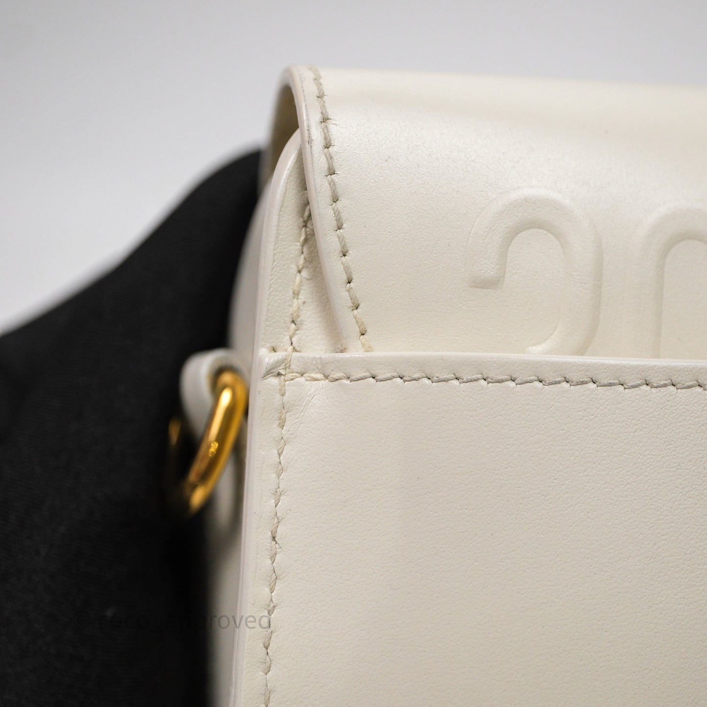 Dior Medium Bobby Bag Off White Calfskin Gold Hardware