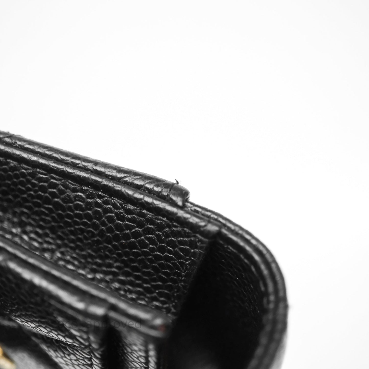 Chanel Quilted Flap Card Holder Black Caviar Gold Hardware