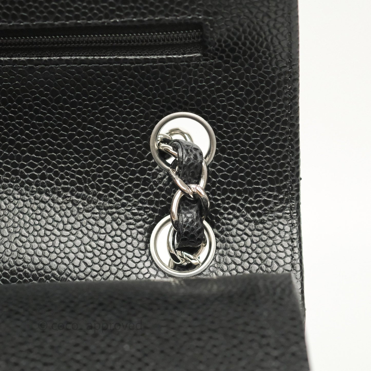Chanel Small Classic Flap Quilted Black Caviar Silver Hardware