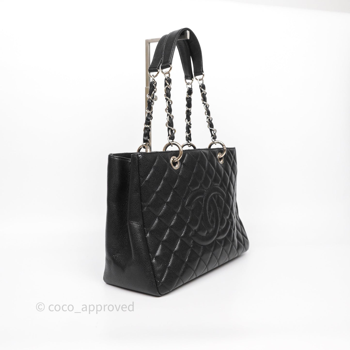 Chanel GST Black Caviar Silver Hardware
