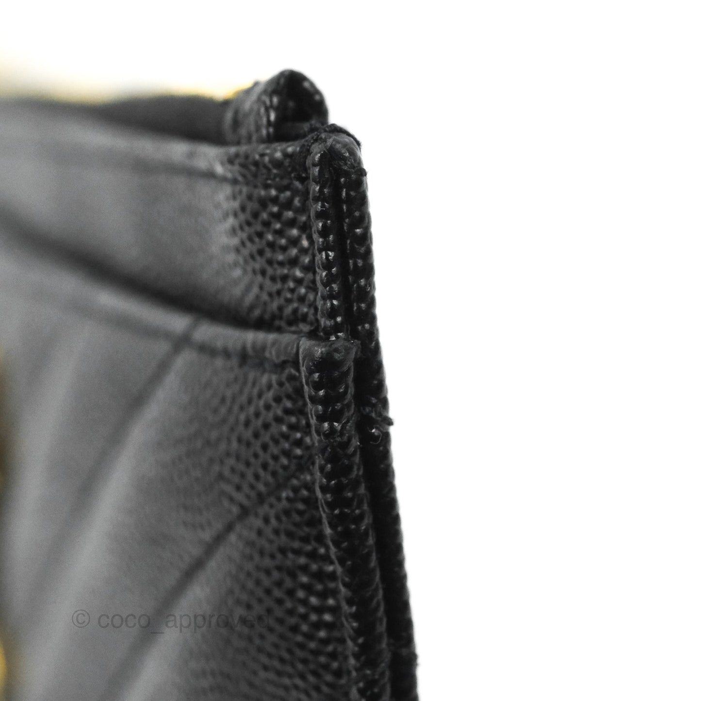 Saint Laurent Cassandre Matelasse Zipped Pouch Black Grained Leather Gold Hardware
