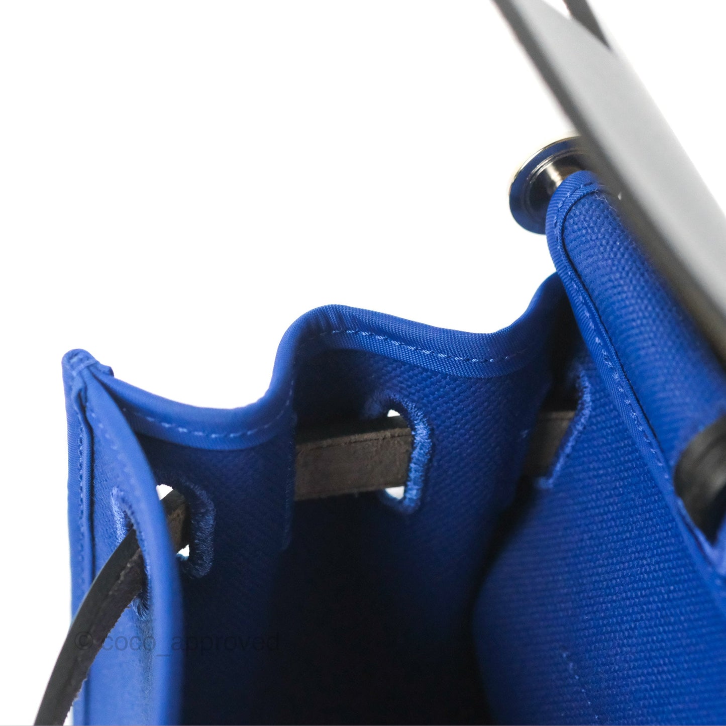 Hermès Herbag Zip 31 Bleu Électrique & Bleu Indigo Canvas Palladium Hardware