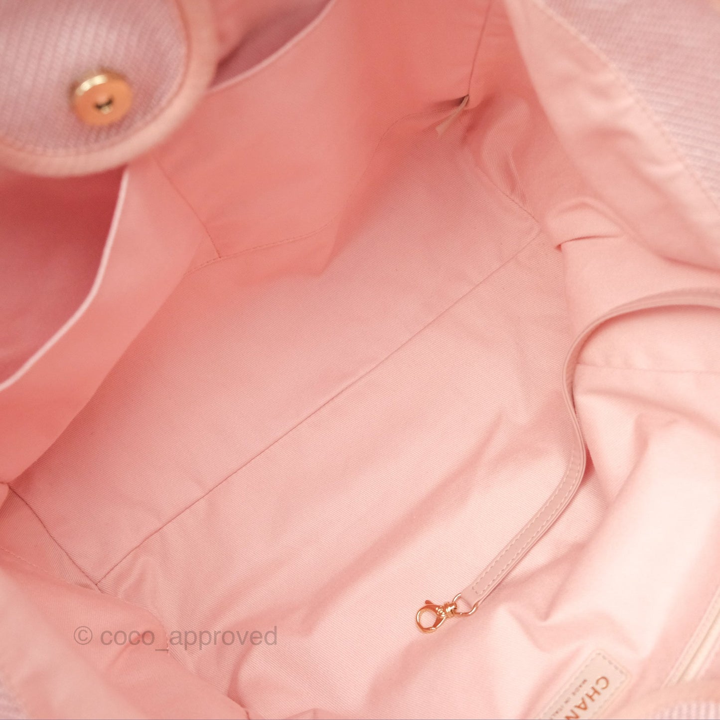 Chanel Large Deauville Pink Canvas 20A