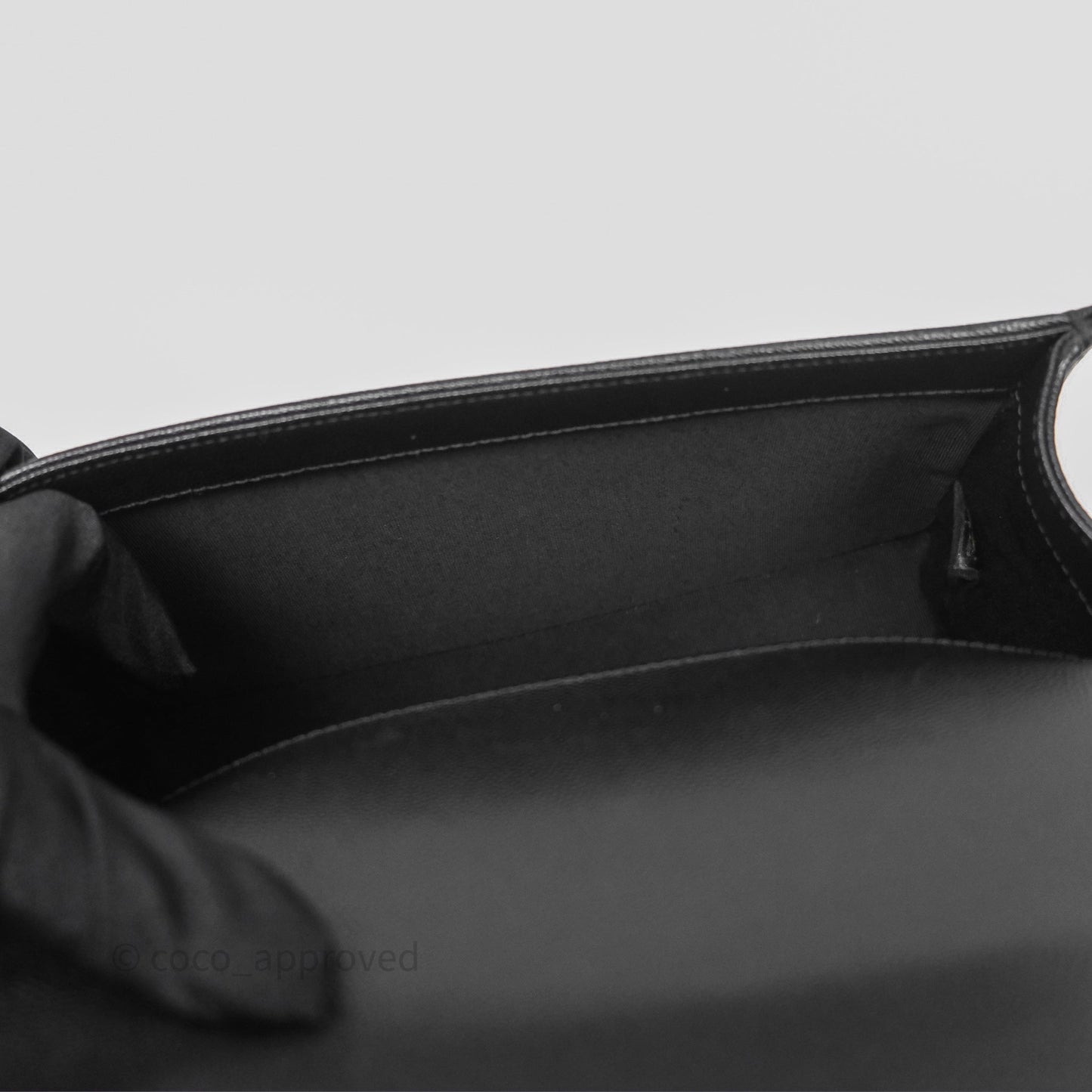 Chanel Quilted Medium Boy Black Caviar Ruthenium Hardware