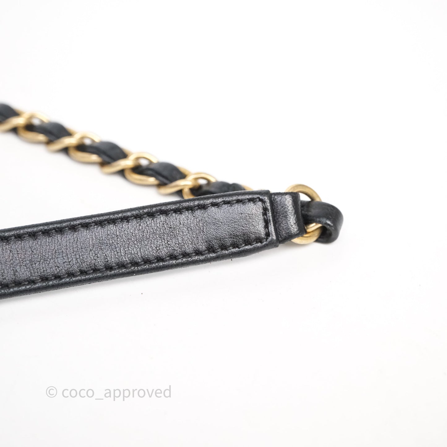 Chanel Quilted Large CC Filigree Vanity Case Navy Black Caviar Aged Gold Hardware