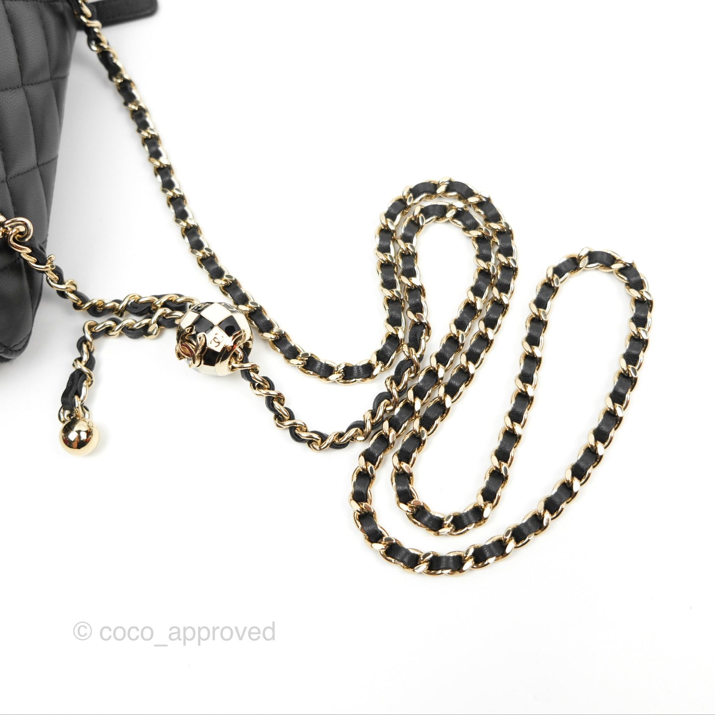Chanel Ball Crush Vanity with Chain Black Lambskin Gold Hardware